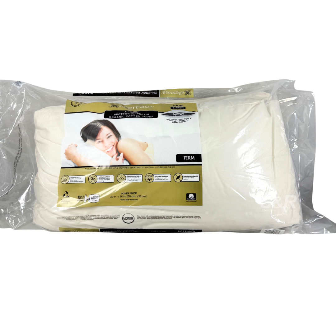 Allerease Organic Cotton Allergy Protection Pillow 2pcs King